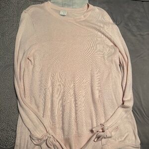 A New Day Pink Sweater with Bow Sleeves